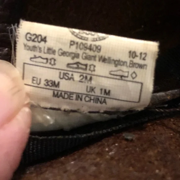 Little Georgia Giant Wellington Brown Boot Boys size 2M